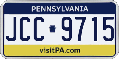 PA license plate JCC9715