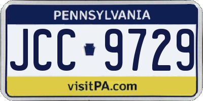 PA license plate JCC9729