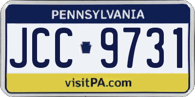 PA license plate JCC9731