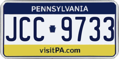 PA license plate JCC9733