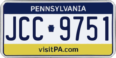 PA license plate JCC9751