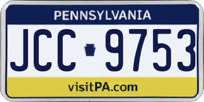 PA license plate JCC9753