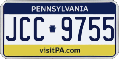 PA license plate JCC9755
