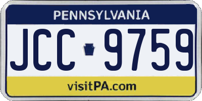PA license plate JCC9759