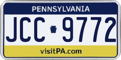 PA license plate JCC9772