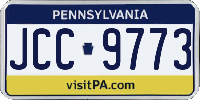 PA license plate JCC9773