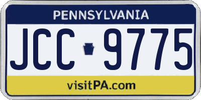 PA license plate JCC9775