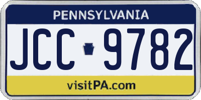 PA license plate JCC9782