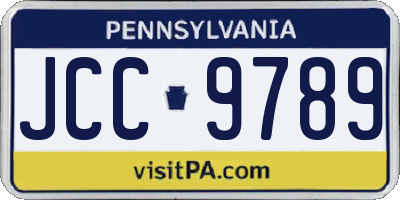 PA license plate JCC9789