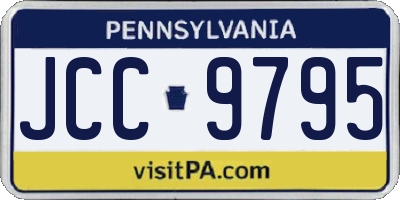 PA license plate JCC9795
