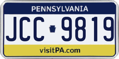 PA license plate JCC9819