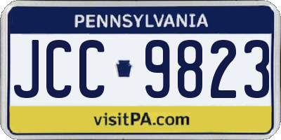 PA license plate JCC9823