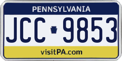 PA license plate JCC9853