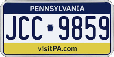 PA license plate JCC9859