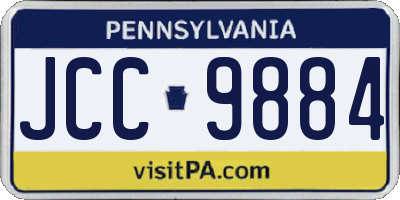 PA license plate JCC9884