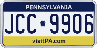 PA license plate JCC9906