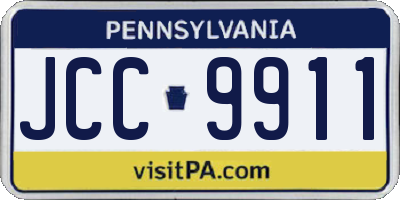 PA license plate JCC9911