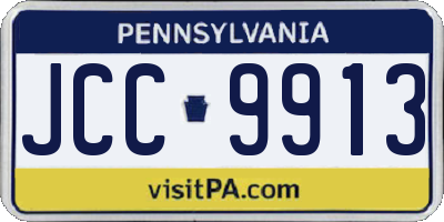 PA license plate JCC9913