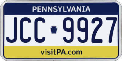 PA license plate JCC9927