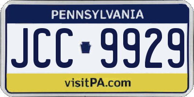 PA license plate JCC9929