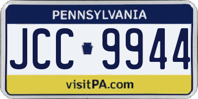 PA license plate JCC9944