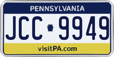 PA license plate JCC9949