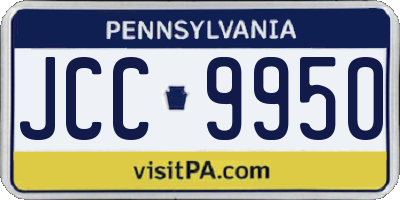PA license plate JCC9950