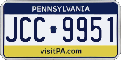 PA license plate JCC9951