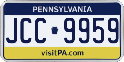 PA license plate JCC9959