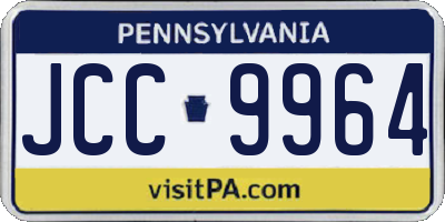PA license plate JCC9964
