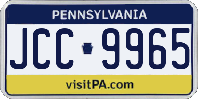 PA license plate JCC9965