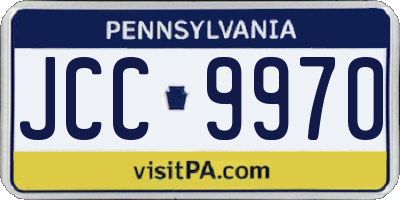 PA license plate JCC9970