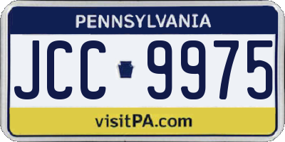 PA license plate JCC9975