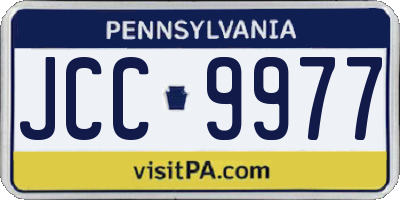 PA license plate JCC9977