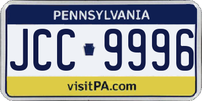 PA license plate JCC9996