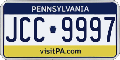 PA license plate JCC9997