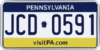 PA license plate JCD0591