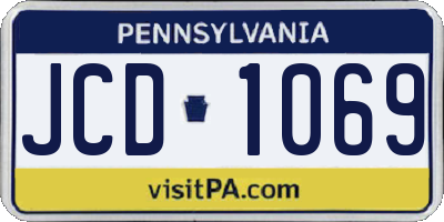 PA license plate JCD1069