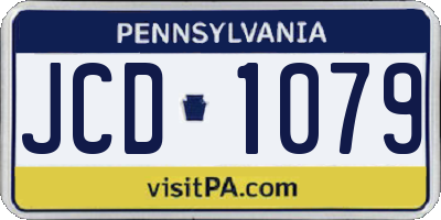 PA license plate JCD1079
