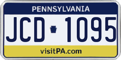 PA license plate JCD1095