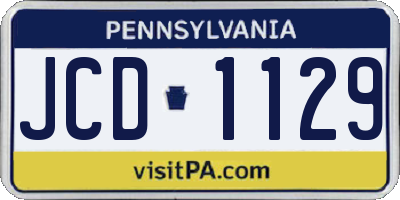 PA license plate JCD1129