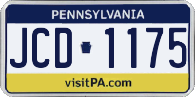 PA license plate JCD1175