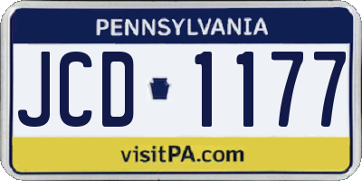 PA license plate JCD1177
