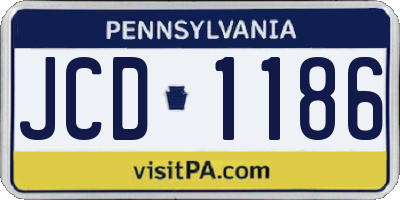 PA license plate JCD1186