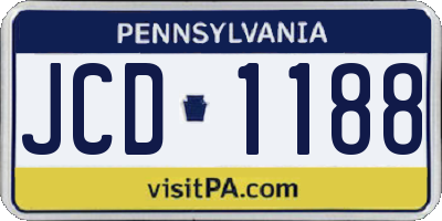 PA license plate JCD1188