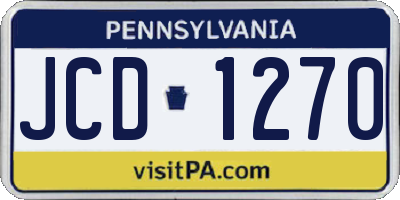 PA license plate JCD1270