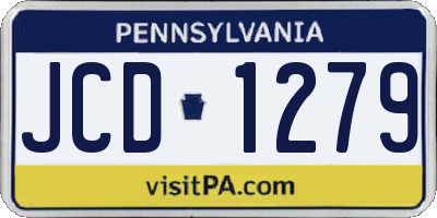 PA license plate JCD1279