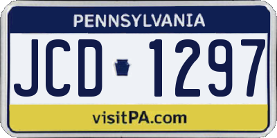 PA license plate JCD1297