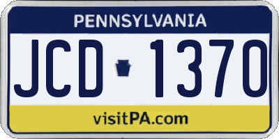 PA license plate JCD1370