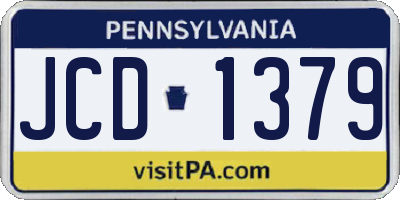 PA license plate JCD1379